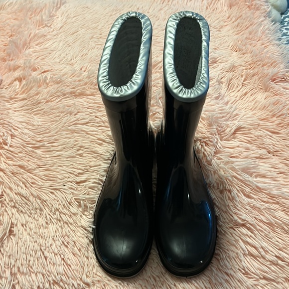 EUC Romika Black Rubber Boots size 38 / US 7.5 Women - Picture 4 of 5